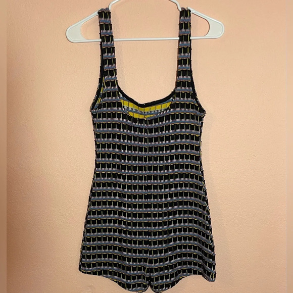 Zara Jacquard Knit Multicolor Sleeveless Boho Romper size M - Picture 7 of 14